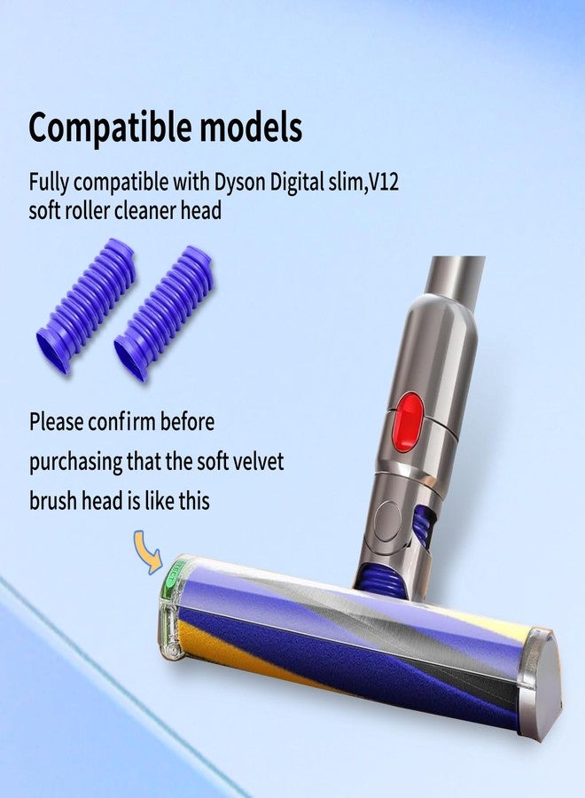 keluke طقم خرطومين سفليين للمكنسة الكهربائية متوافق مع رأس التنظيف ذي الأسطوانة الناعمة دايسون V12، قطع غيار ملحقة بالمكنسة الكهربائية للتنظيف المنزلي، طقم مفكات براغي، فرشاة تنظيف - Image 2